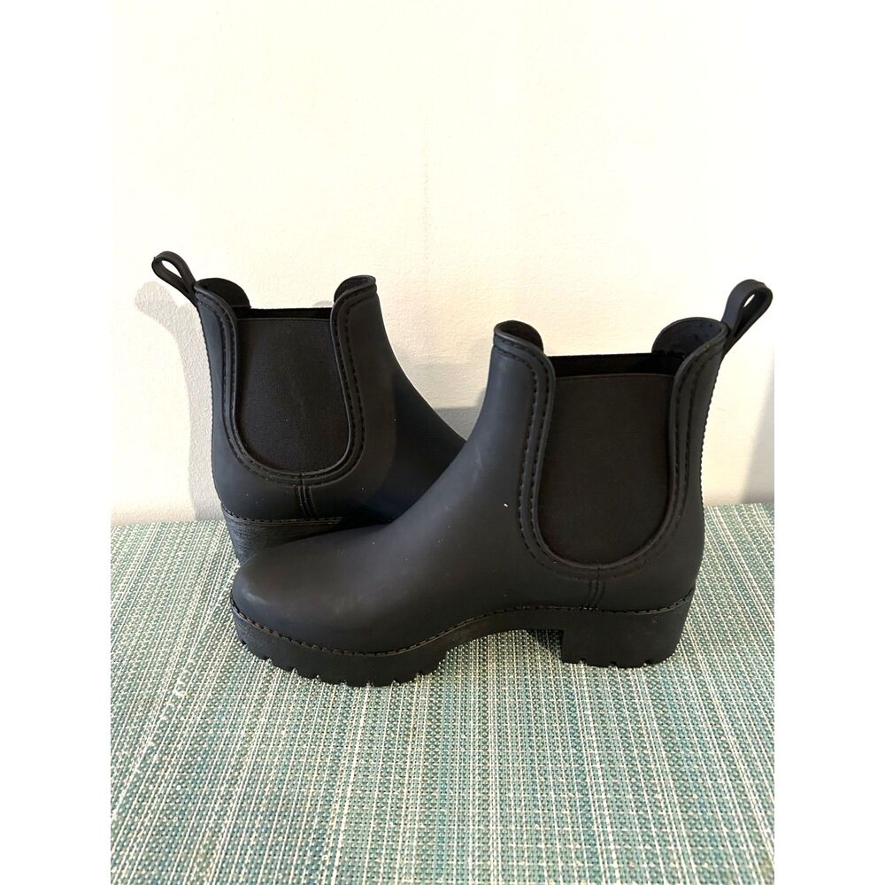 Jeffrey Campbell Black Rain Boots - Size 8